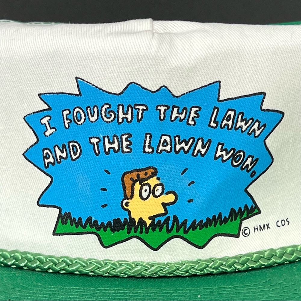 Shoebox Greetings / Hallmark Hat I fought the lawn and the law won
